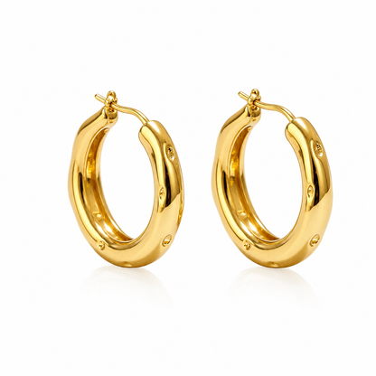 Luna Luxe Gold Hoop Earrings